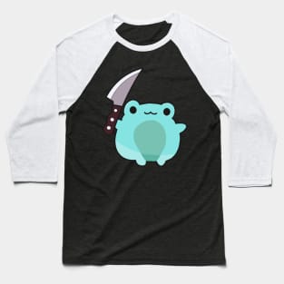 Funny frog with knife! Baseball T-Shirt
